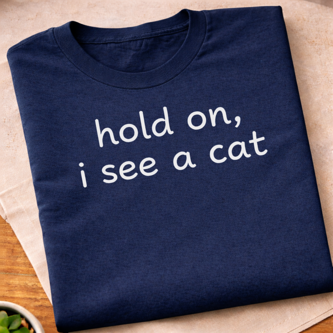 Hold On I See A Cat T-Shirt