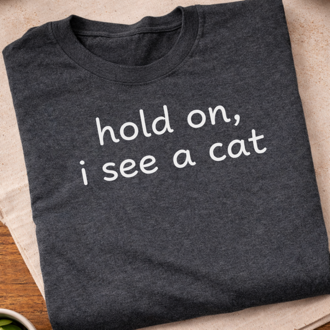 Hold On I See A Cat T-Shirt