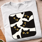 Curious Black Cats T-Shirt