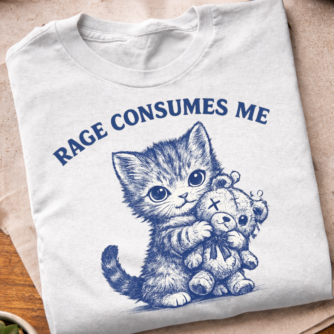 Rage Consumes Me Kitten T-Shirt