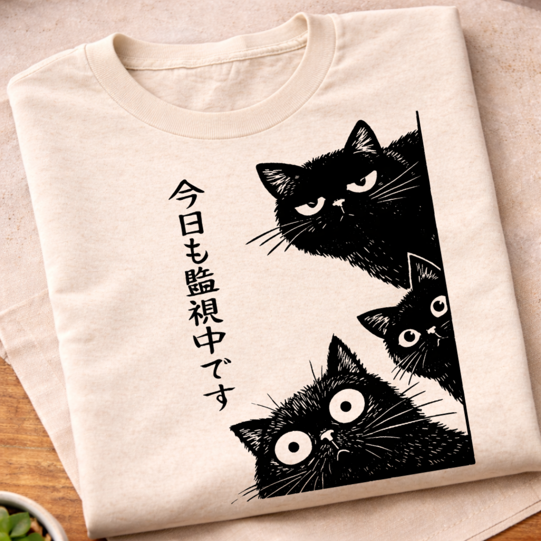 The Cat is Watching Today T-Shirt