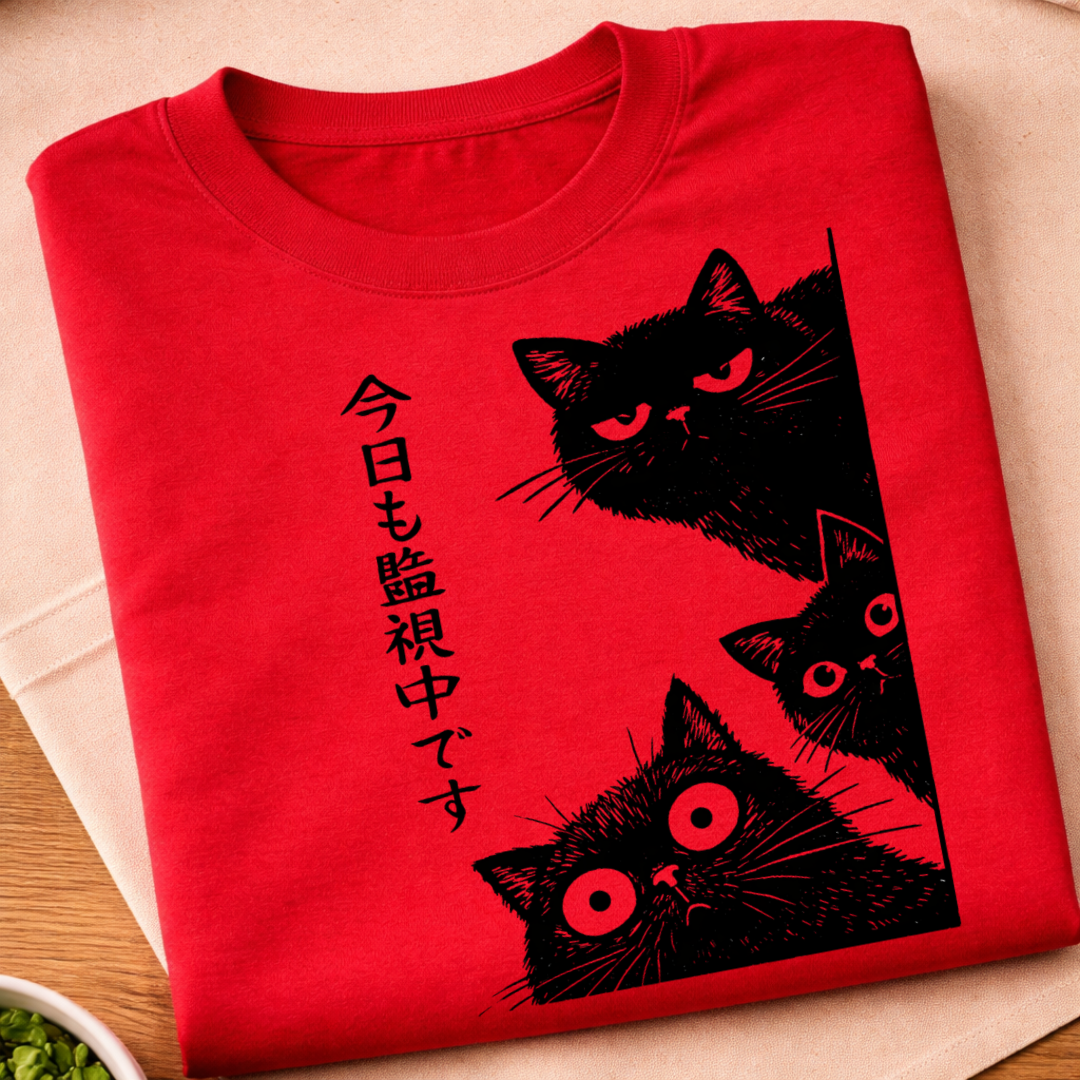 The Cat is Watching Today T-Shirt