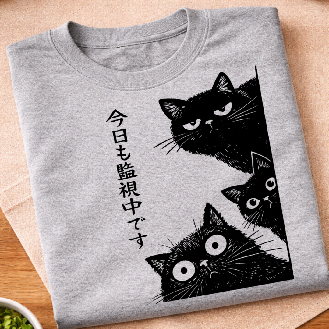 The Cat is Watching Today T-Shirt