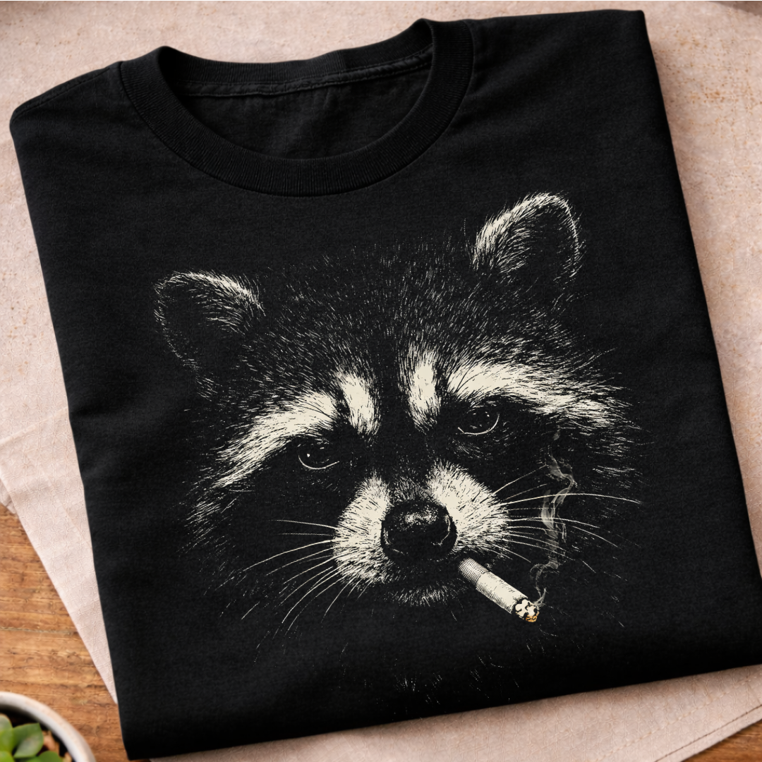 Smoking Raccon T-Shirt