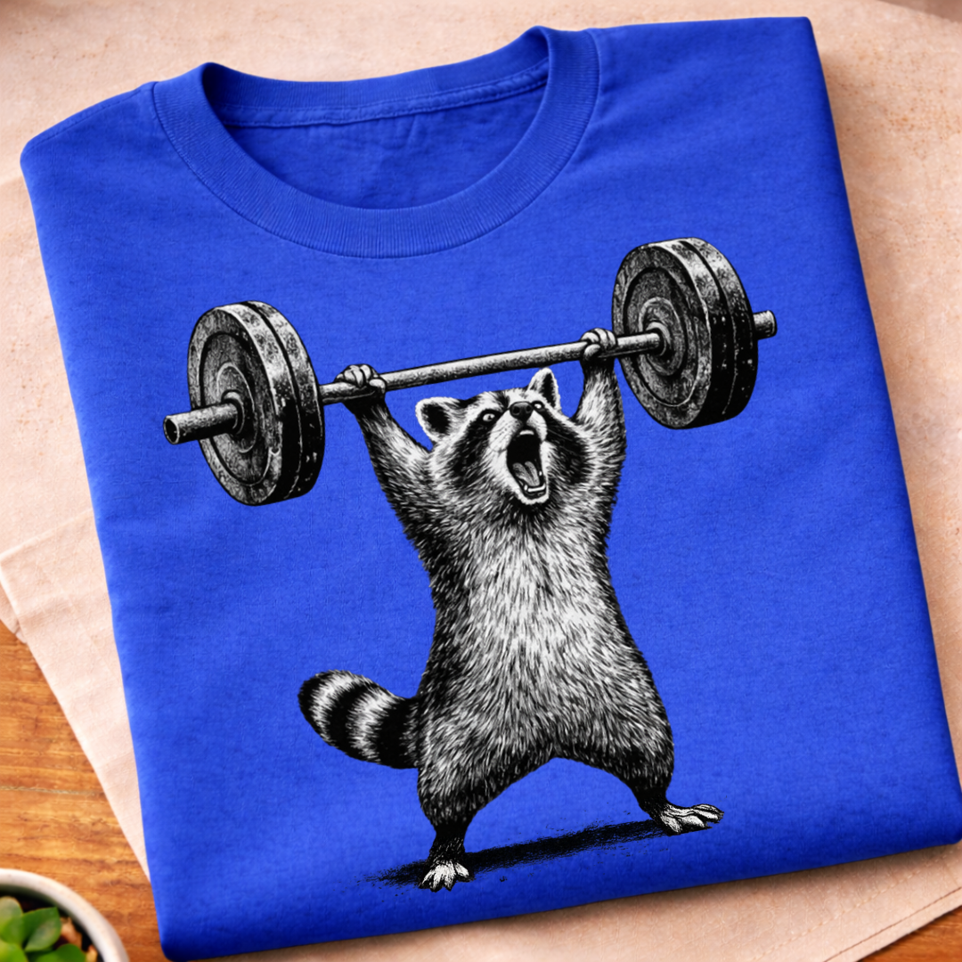 Deadlift Raccoon T-Shirt