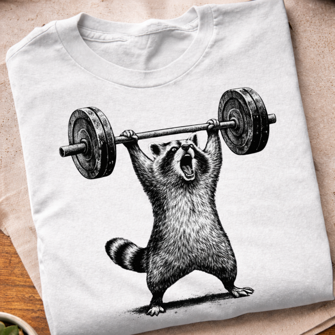 Deadlift Raccoon T-Shirt
