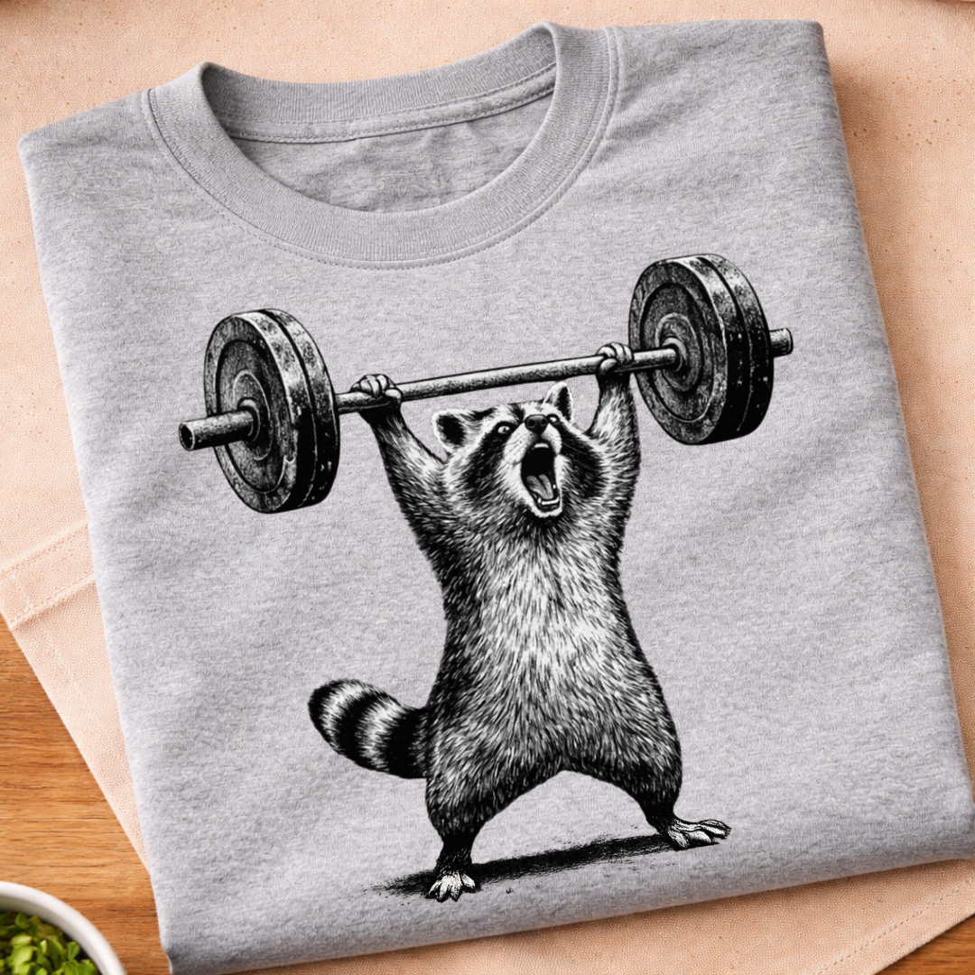 Deadlift Raccoon T-Shirt