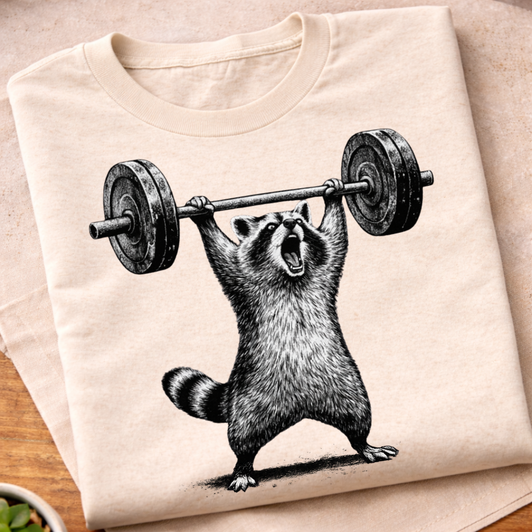 Deadlift Raccoon T-Shirt
