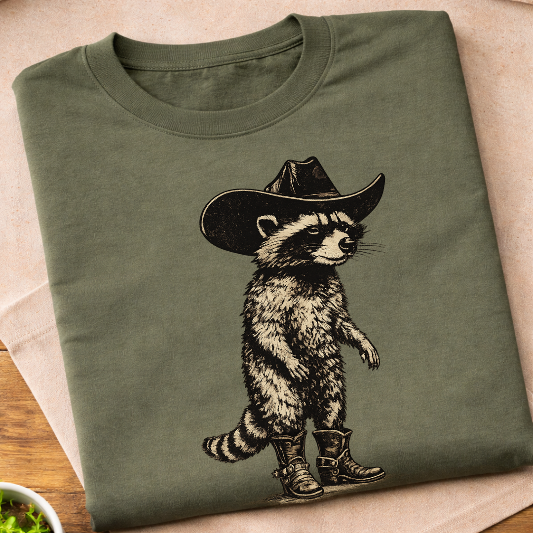 Cowboy Raccoon T-Shirt