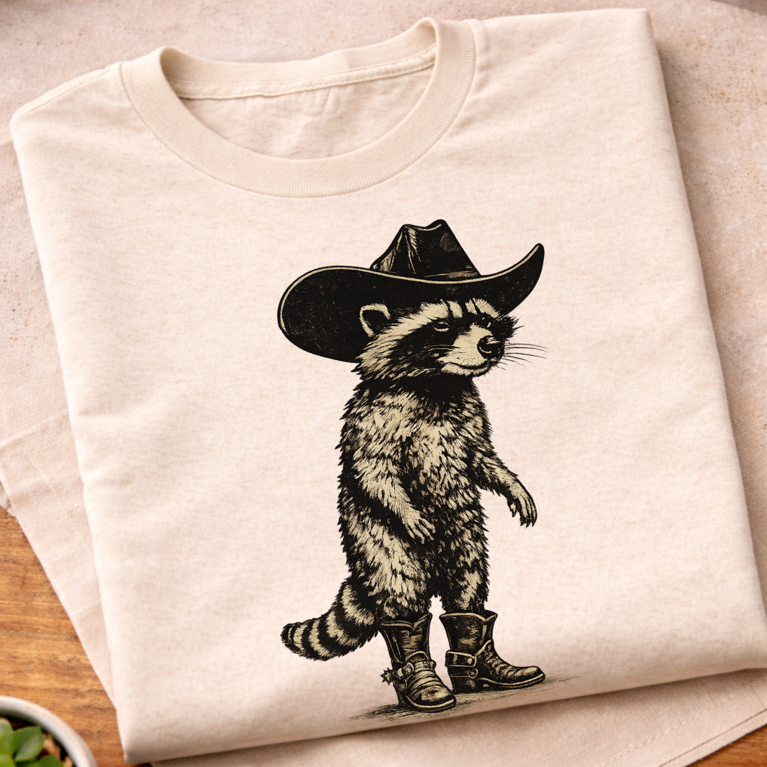 Cowboy Raccoon T-Shirt