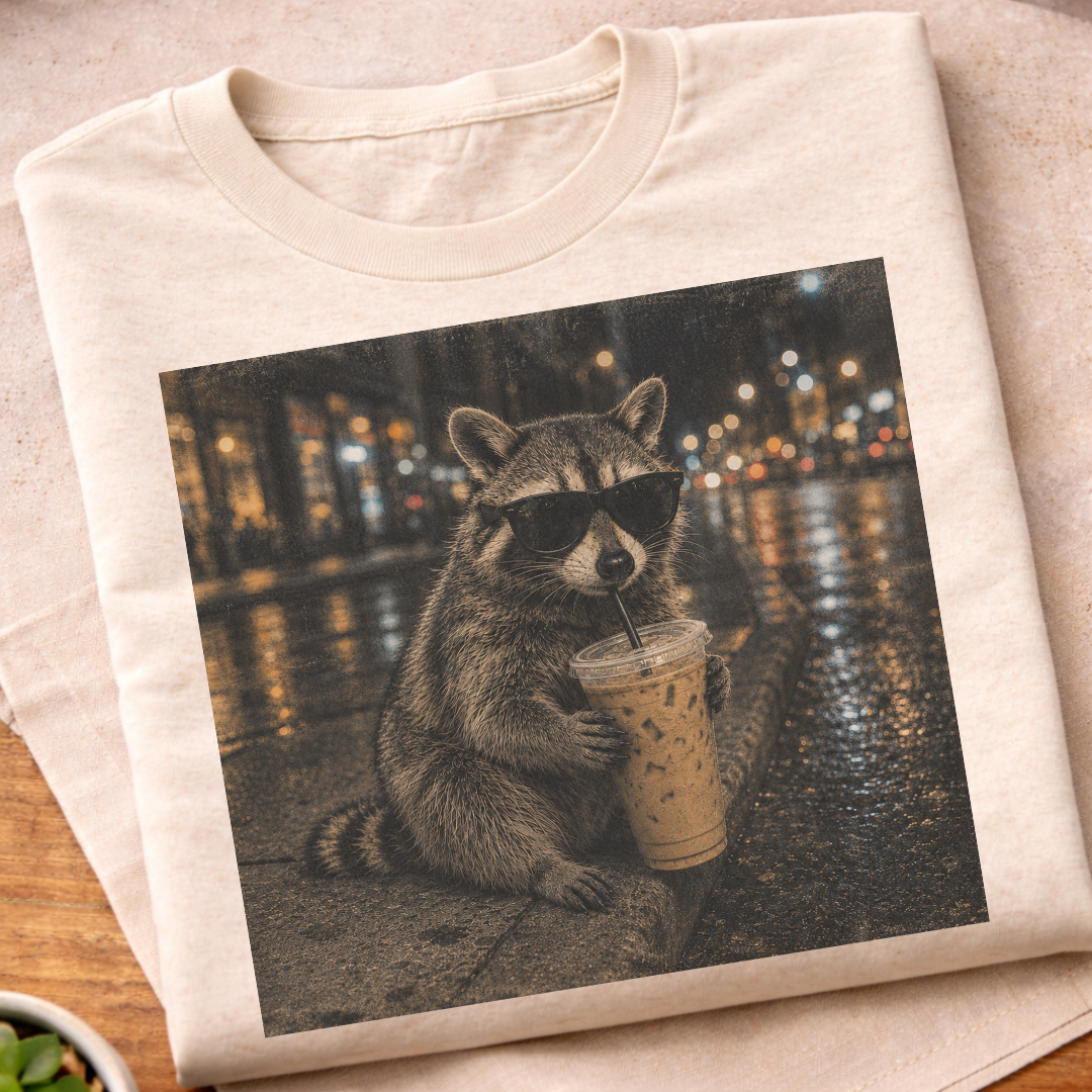 Raccoon Iced Coffee T-Shirt
