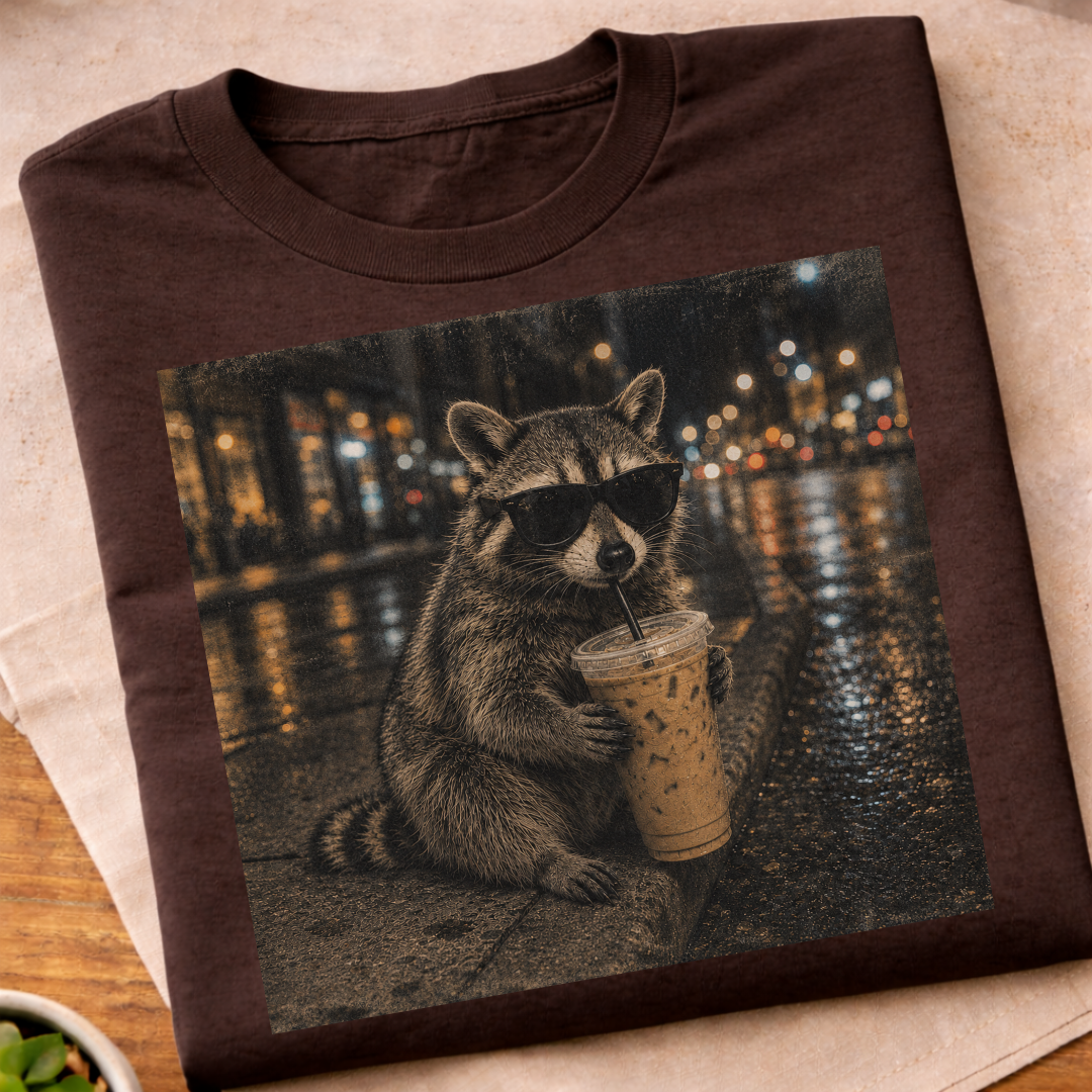 Raccoon Iced Coffee T-Shirt