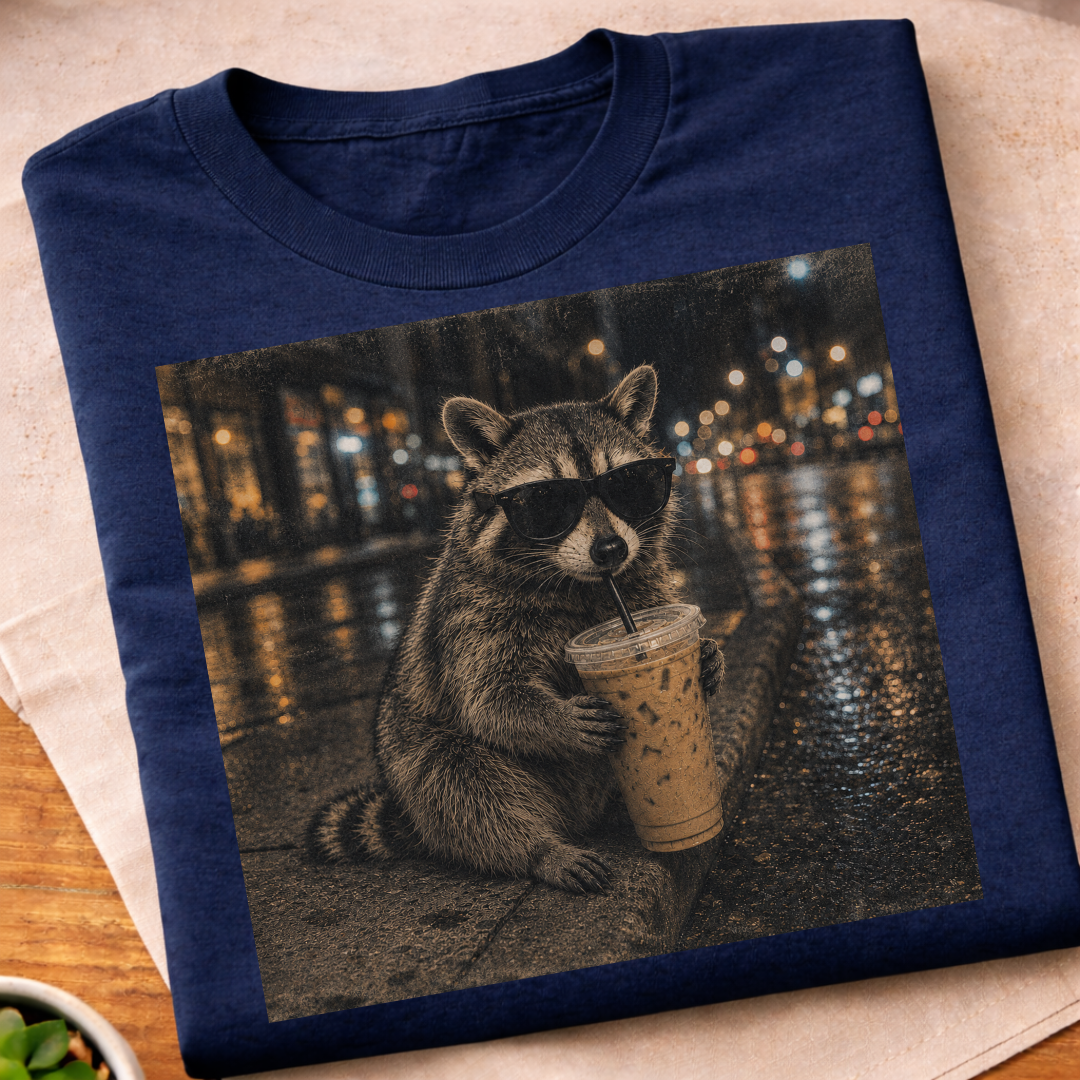 Raccoon Iced Coffee T-Shirt