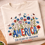 Floral America 250 T-Shirt