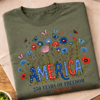 Floral America 250 T-Shirt