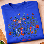 Floral America 250 T-Shirt