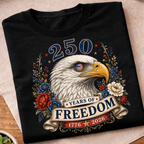 Floral 250 Years of Freedoom  T-Shirt