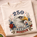 Floral 250 Years of Freedoom  T-Shirt