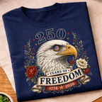 Floral 250 Years of Freedoom  T-Shirt