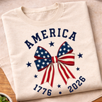 America Coquette Bow 250 Years T-Shirt