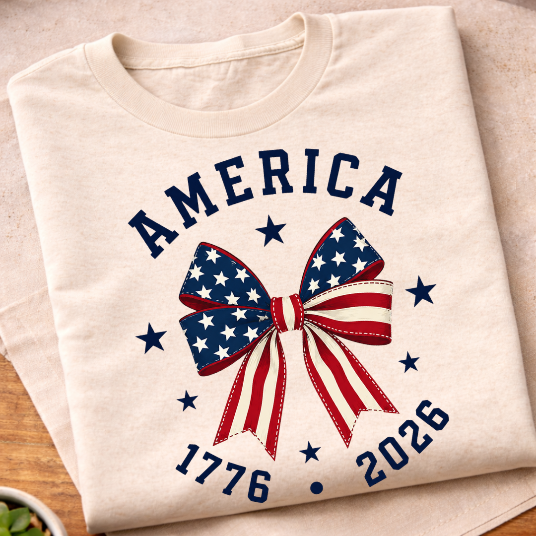 America Coquette Bow 250 Years T-Shirt