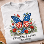 Floral America's 250th Butterfly T-Shirt