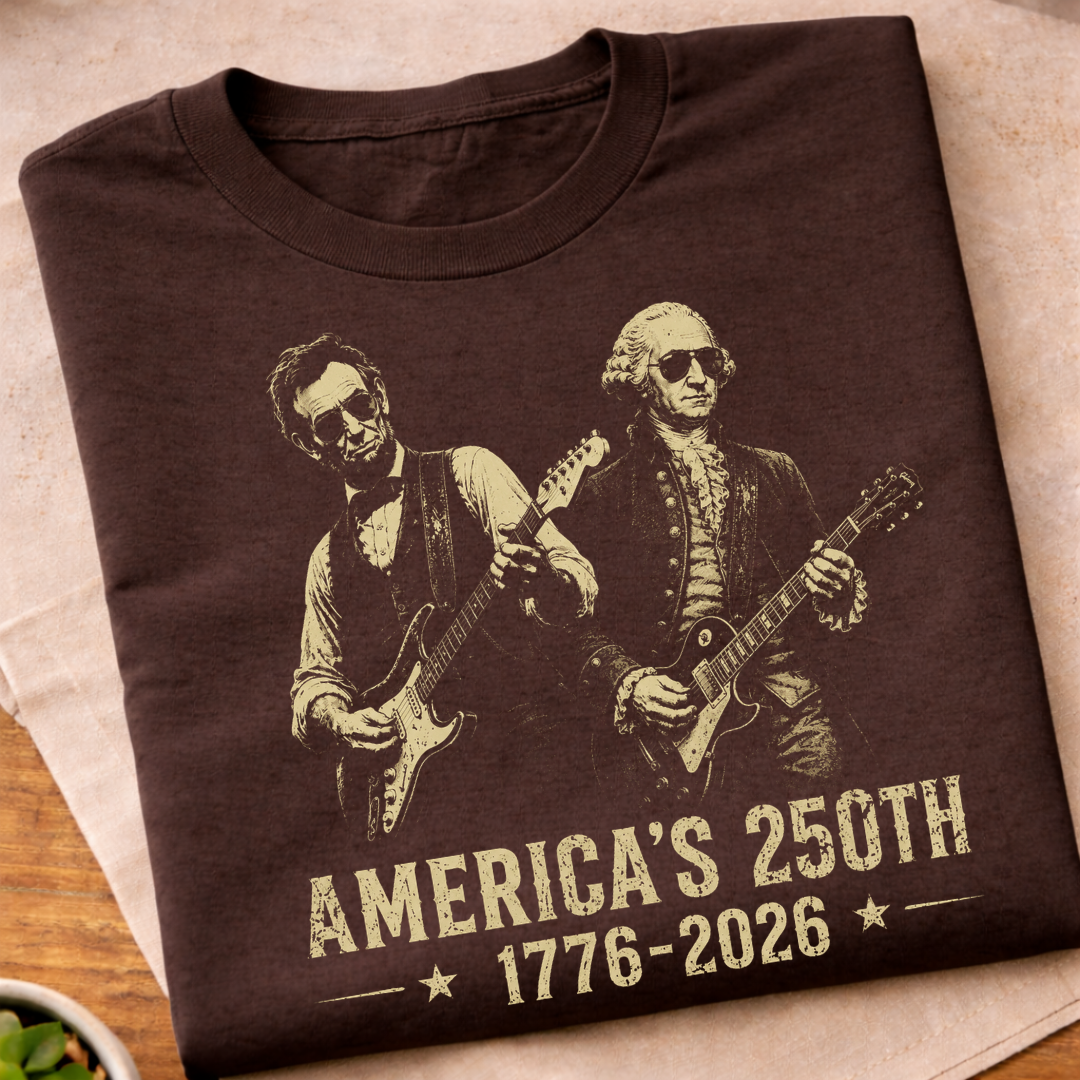 Abe With George Washington 250 Years T-Shirt