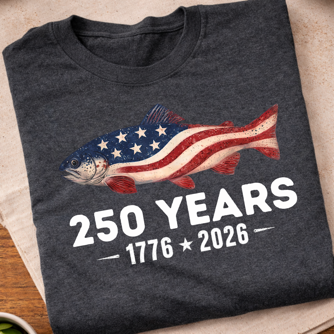 America's 250 Years USA Fish T-Shirt
