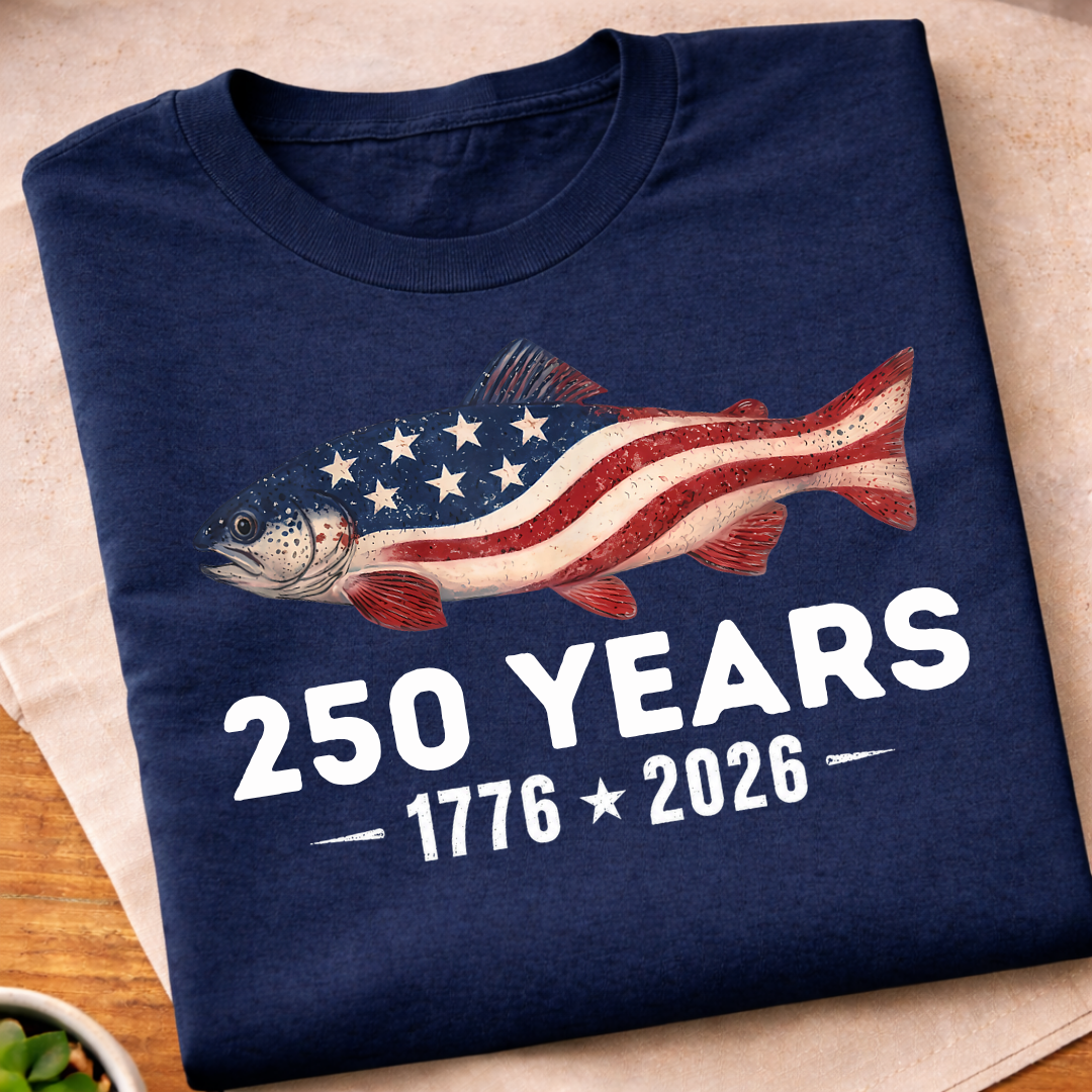 America's 250 Years USA Fish T-Shirt