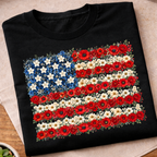 Floral USA Flag 250 Years T-Shirt