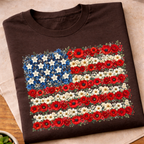Floral USA Flag 250 Years T-Shirt