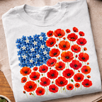 Floral 250th Anniversary Flag T-Shirt