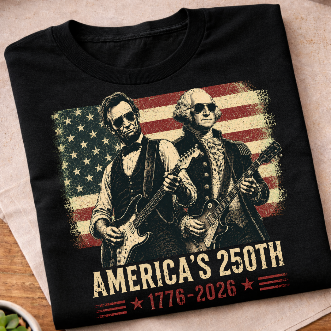 Abe & Washington 250th Anniversary T-Shirt