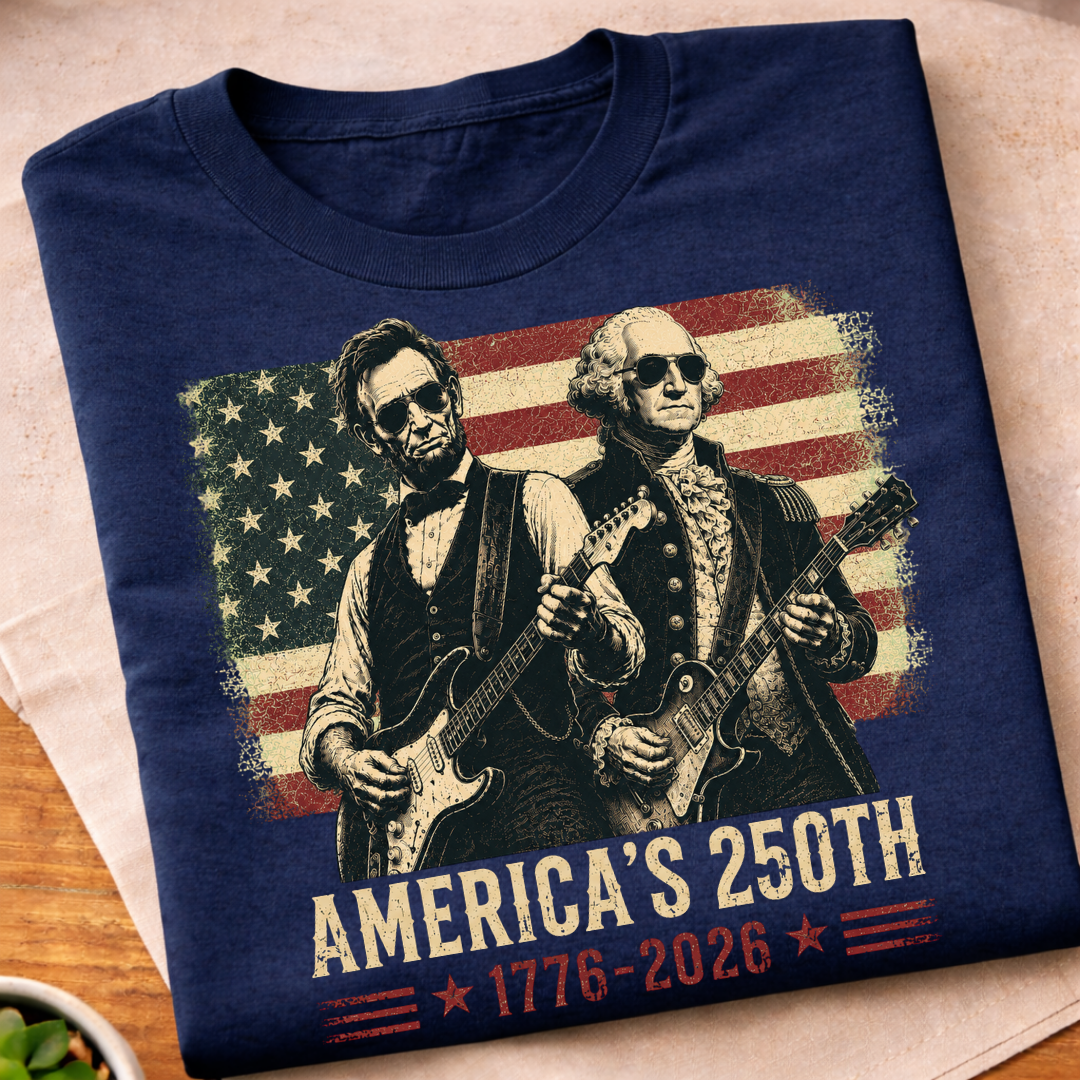 Abe & Washington 250th Anniversary T-Shirt