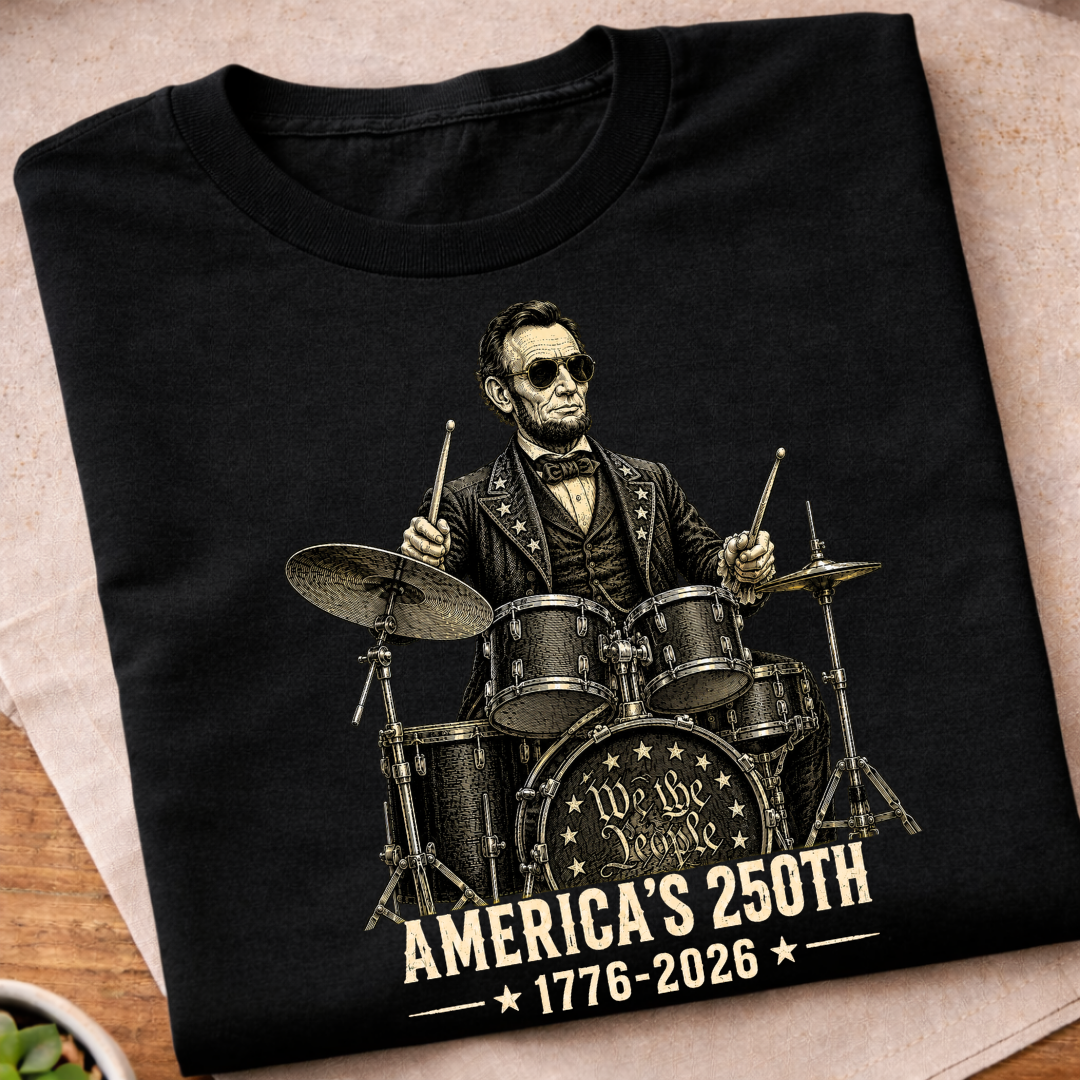 Abraham Lincoln Drummer America 250 T-Shirt