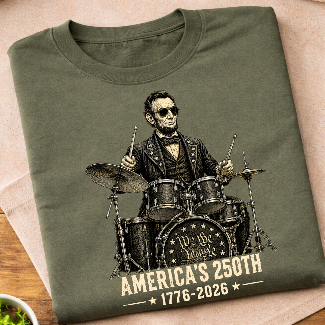 Abraham Lincoln Drummer America 250 T-Shirt