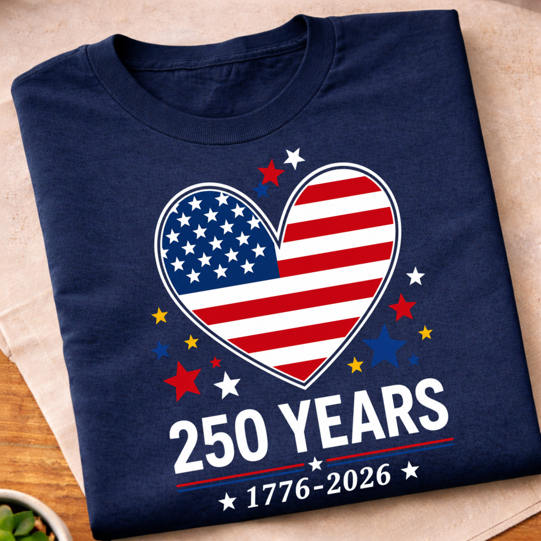 America 250 Heart T-Shirt