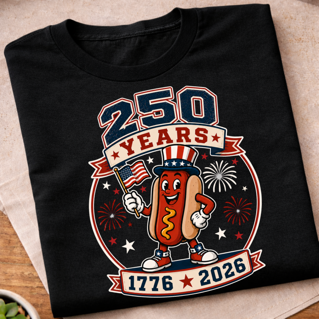 America 250 Years Hot Dog T-Shirt