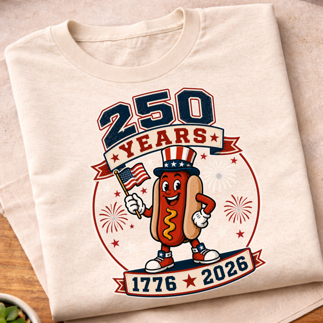 America 250 Years Hot Dog T-Shirt