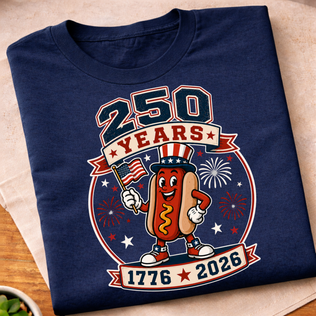 America 250 Years Hot Dog T-Shirt