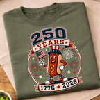America 250 Years Hot Dog T-Shirt