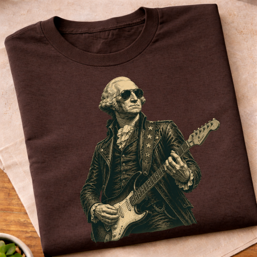 George Washington Playing Guitar T-Shirt