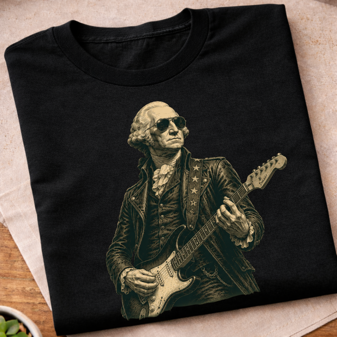 George Washington Playing Guitar T-Shirt