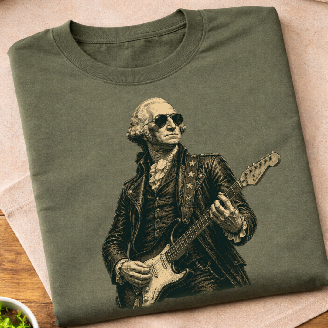 George Washington Playing Guitar T-Shirt
