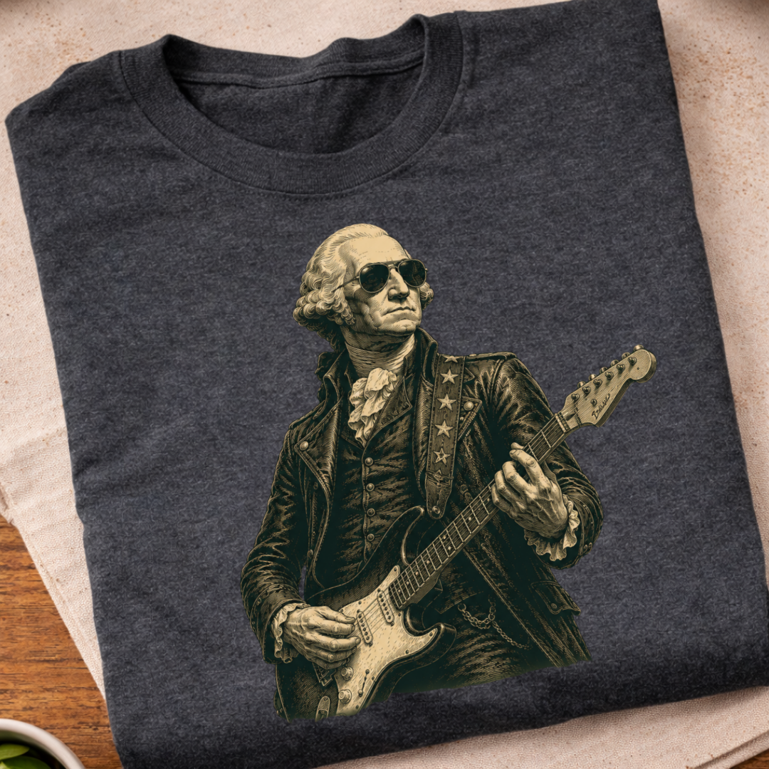 George Washington Playing Guitar T-Shirt