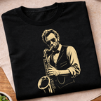 Lincoln Playing Saxophone T-Shirt