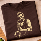 Lincoln Playing Saxophone T-Shirt