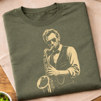 Lincoln Playing Saxophone T-Shirt