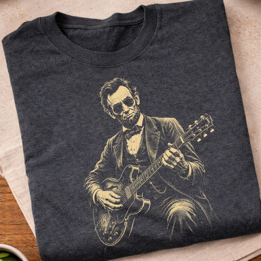 Lincoln Blues Guitar T-Shirt