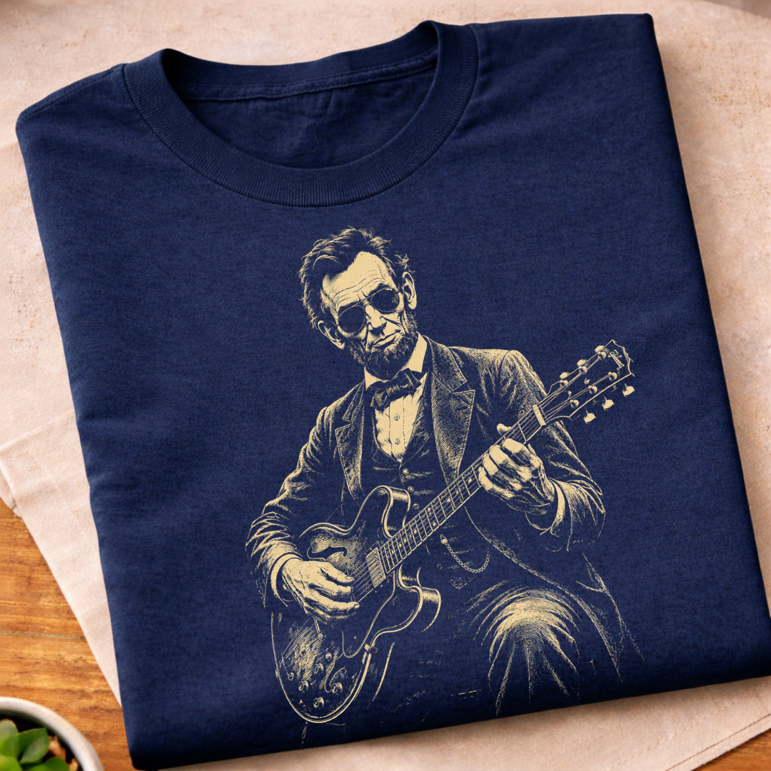 Lincoln Blues Guitar T-Shirt